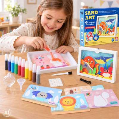 Sand Painting Kit 3D Sand Art Marine Animals Set
