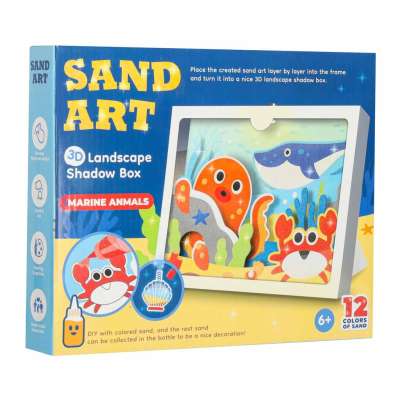 Sand Painting Kit 3D Sand Art Marine Animals Set