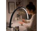 Shadowless LED Cosmetic Desk Lamp for Manicures Black Curved Design 12