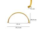 Shadowless LED Cosmetic Desk Lamp for Manicures Gold Curved Design 12