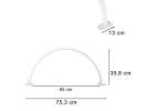 Shadowless LED Cosmetic Desk Lamp for Manicures White Curved Design 13