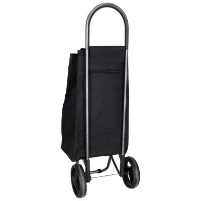Shopping cart with wheels and insulated pocket 95 cm black