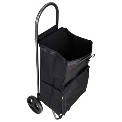 Shopping cart with wheels and insulated pocket 95 cm black
