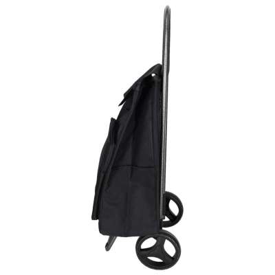 Shopping cart with wheels and insulated pocket 95 cm black