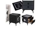 Smart Nightstand with Fingerprint Lock and Wireless Charging Black 1