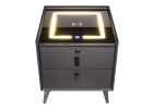 Smart Nightstand with Fingerprint Lock and Wireless Charging Black 14