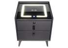 Smart Nightstand with Fingerprint Lock and Wireless Charging Black 15