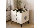 Smart Nightstand with Fingerprint Lock and Wireless Charging Ecru 3