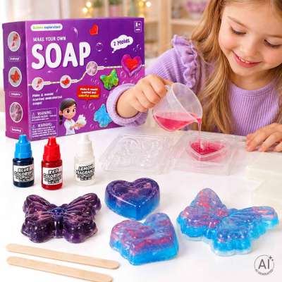 Soap-making kit soap bars accessories molds dyes fragrance oils