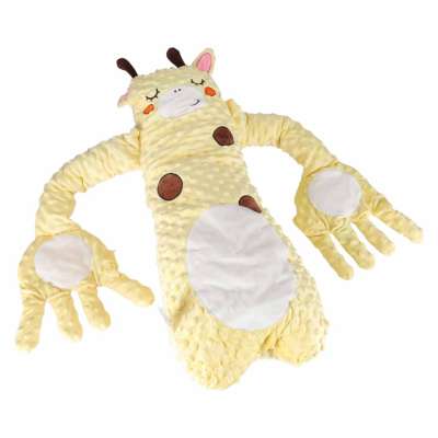 Soothing baby pillow for sleep with patting function giraffe