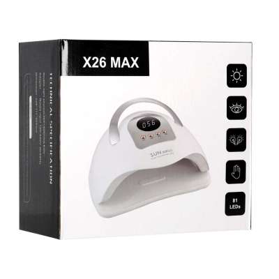 Sun X26 UV Nail Lamp 81 LEDs 380W for manicures hybrid nails and gel nails