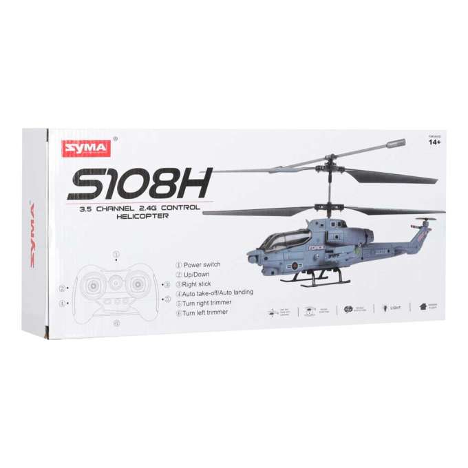 Syma S108H RC Helicopter 2.4G LED Auto Start USB Charging