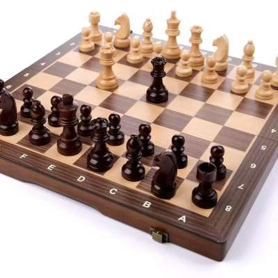 Szachy drewniane magnetyczne gra 39cm