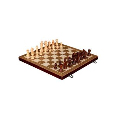 Szachy warcaby drewniane gra 2w1 31 cm