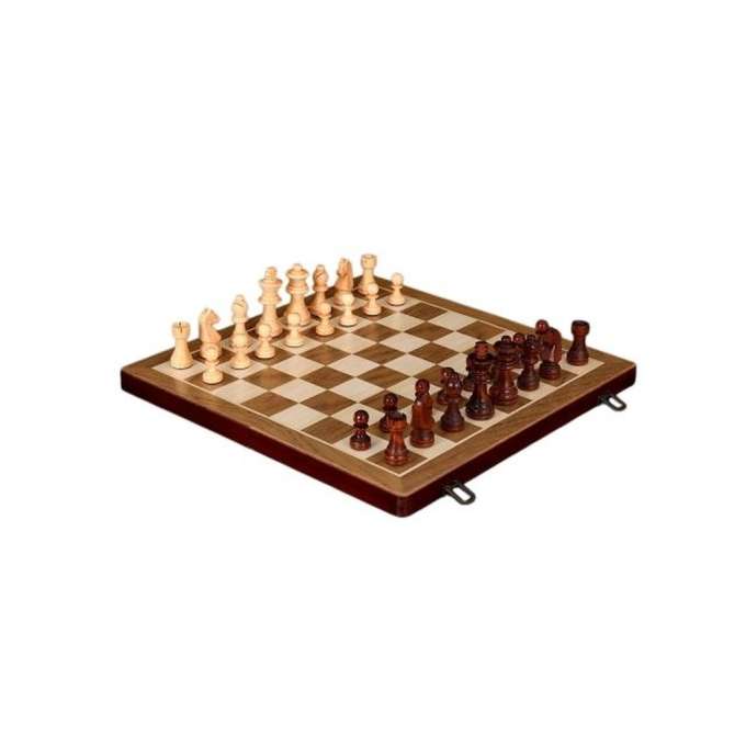 Szachy warcaby drewniane gra 2w1 31 cm