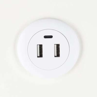 Szafka nocna wisząca szuflady oświetlenie LED USB ładowanie głośnik Bluetoot ecru