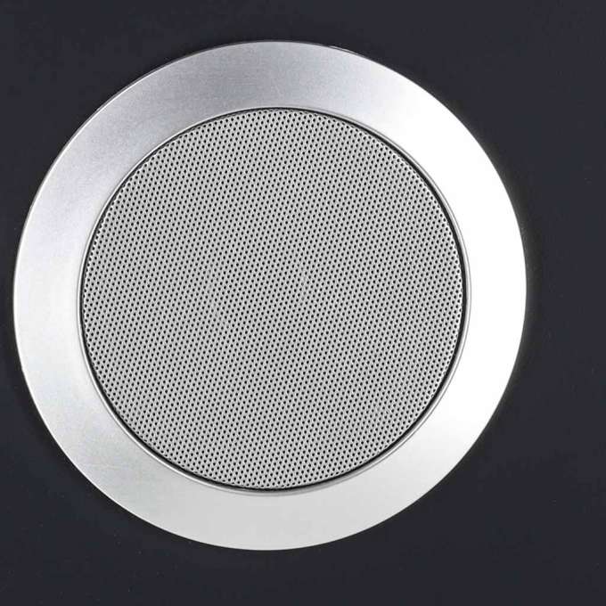 Szafka nocna wisząca szuflady oświetlenie LED USB ładowanie głośnik Bluetooth czarna