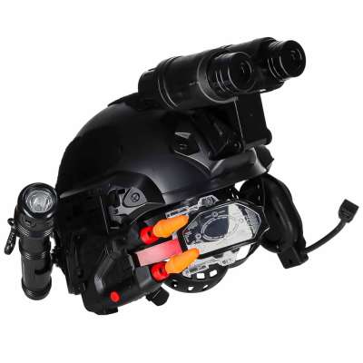 Tactical Commando Set for Kids Helmet Flashlight Sound Effects