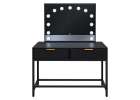 Vanity table with LED mirror 13-bulb lighting and drawers 2