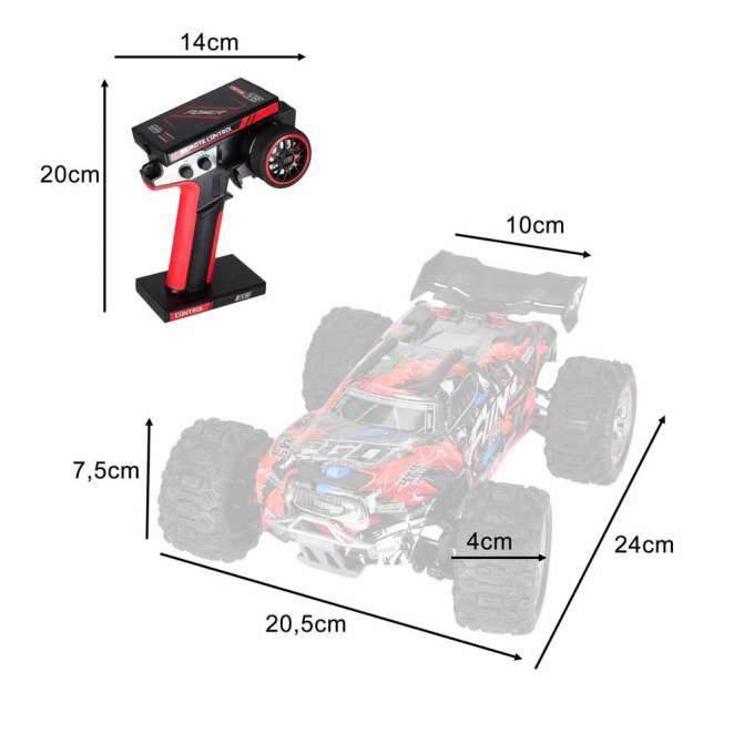 WLToys 184008 1:18 Scale 4WD Brushless LED RTR RC Car 60 km/h