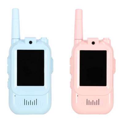 Walkie talkie krótkofalówki dla dzieci kamera funkcja wideo niebieski-różowy