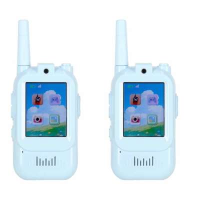 Walkie talkie krótkofalówki dla dzieci kamera funkcja wideo niebieskie