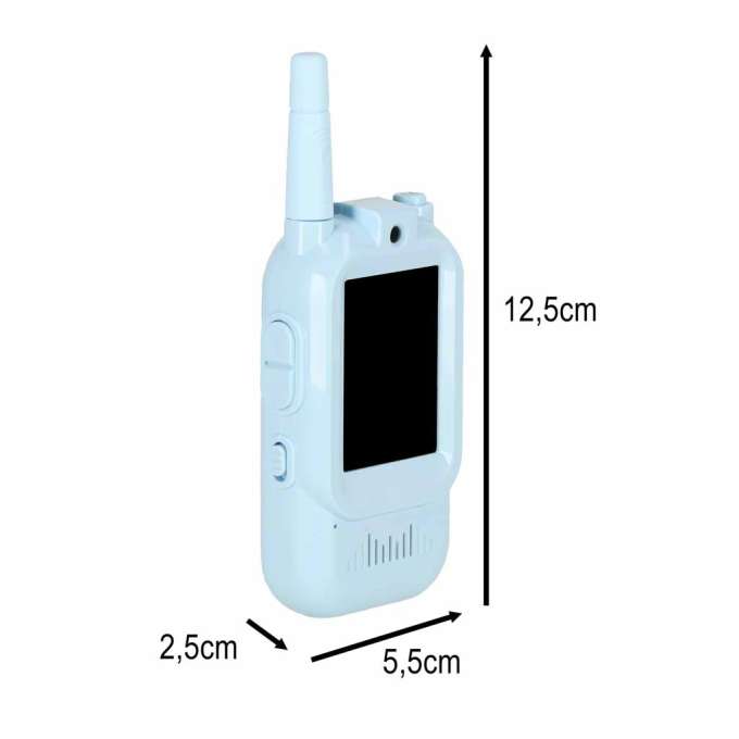 Walkie talkie krótkofalówki dla dzieci kamera funkcja wideo niebieskie