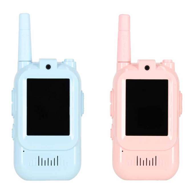 Walkie-talkies for kids with camera and video function blue and pink