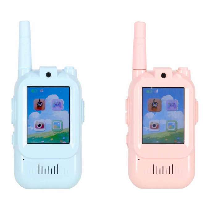 Walkie-talkies for kids with camera and video function blue and pink
