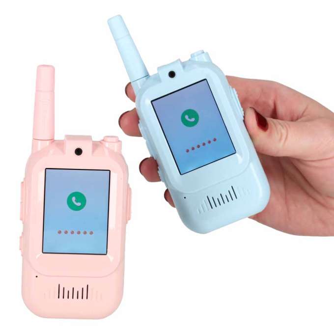 Walkie-talkies for kids with camera and video function blue and pink