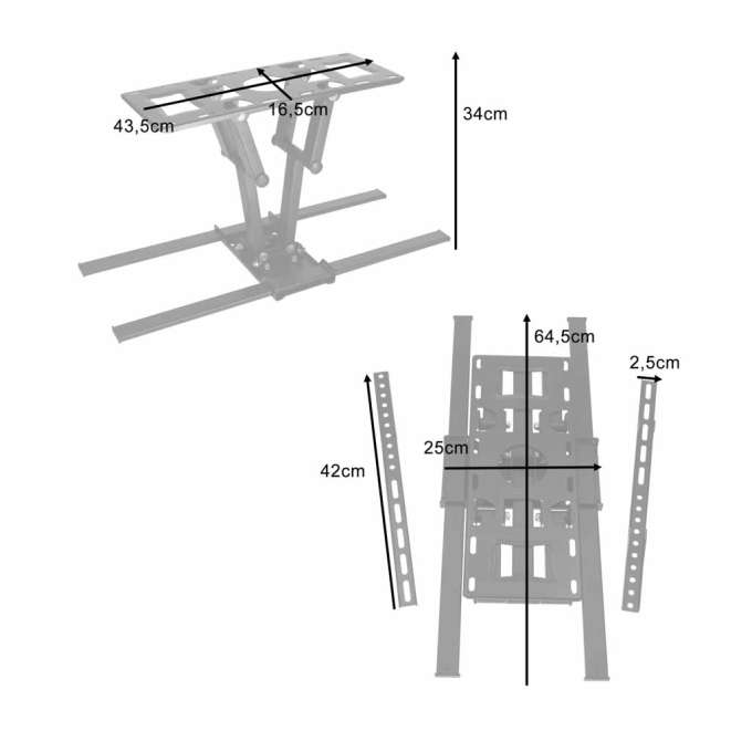 Wall-mounted TV mount adjustable universal TV bracket 32–85"