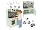 Wooden MDF children's kitchen with sound effects mint green 1