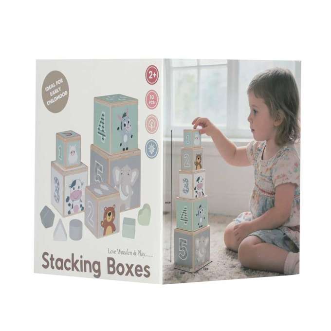 Wooden Shape Sorter Pyramid Tower Educational Puzzle