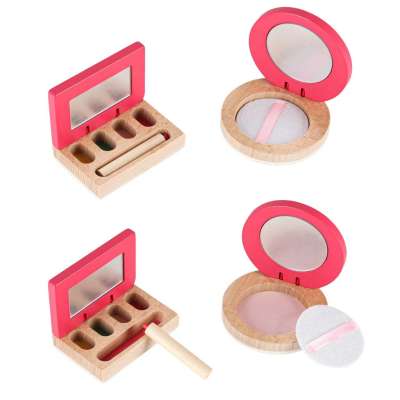 Wooden makeup set for girls makeup beauty products and accessories