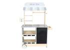 Wooden market stall food truck with a wheeled ice cube maker 10