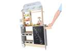 Wooden market stall food truck with a wheeled ice cube maker 8
