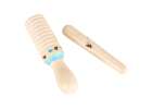 Wooden musical instruments for children triangle drumsticks harmonica grater 5