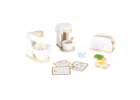 Wooden toy toaster coffee maker and mixer set a kitchen appliance set for kids 2