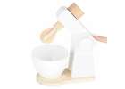 Wooden toy toaster coffee maker and mixer set a kitchen appliance set for kids 9