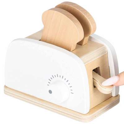 Wooden toy toaster coffee maker and mixer set a kitchen appliance set for kids