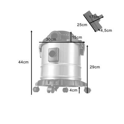 Workshop vacuum wet/dry 20L 22000Pa 2000W blower HEPA fireplace use