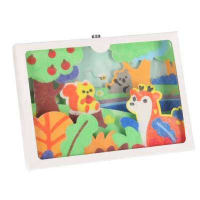 Zestaw do malowania piaskiem piaskowe obrazki 3D zestaw leśne zwierzęta