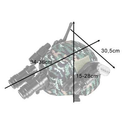 Zestaw żołnierza militarny hełm walkie talkie lornetka latarka
