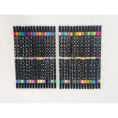 Glitter Markers Felt-Tip Pens and Coloring Markers in a Case 60-Piece Set