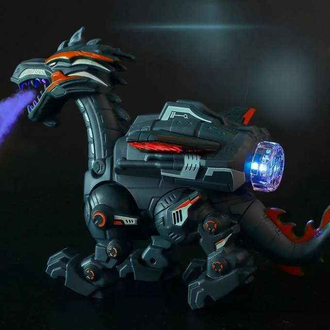 Interactive LED Dragon Robot with Fire and Light Effects Sound and Smoke