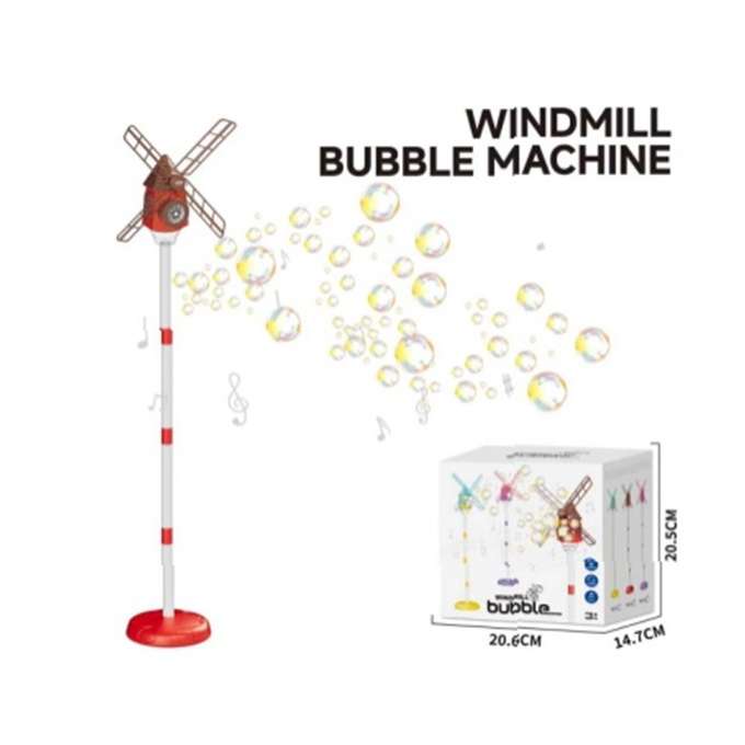 Soap bubble machine windmill on a stand automatic soap bubble machine red