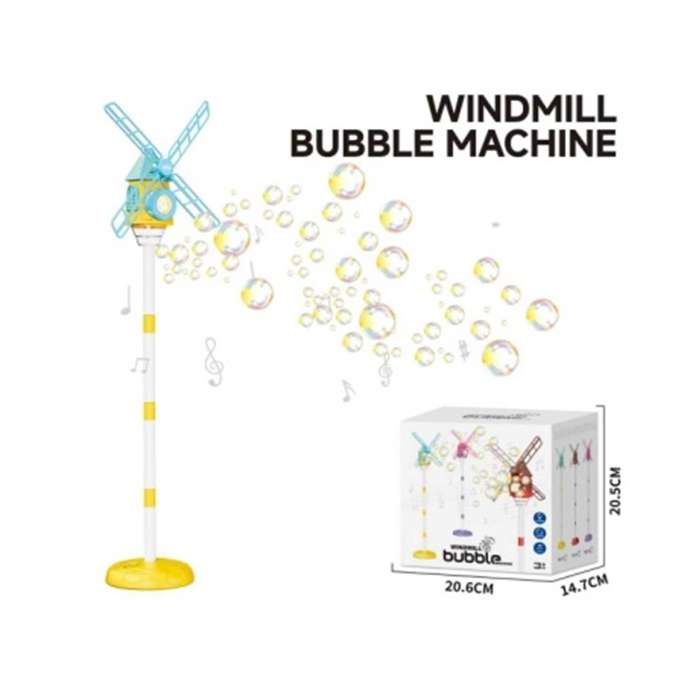 Soap bubble machine windmill on a stand automatic soap bubble machine blue