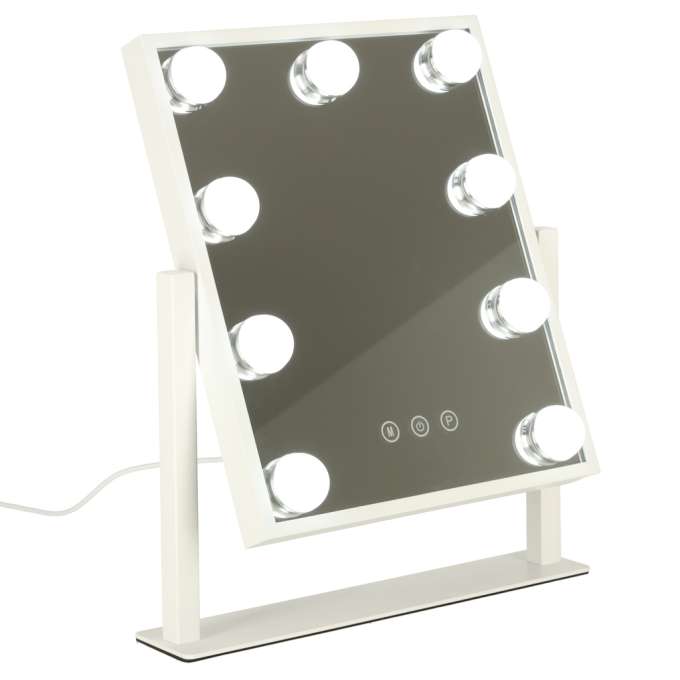 Lusterko do makijażu 9 LED z żarówkami USB 25x30cm