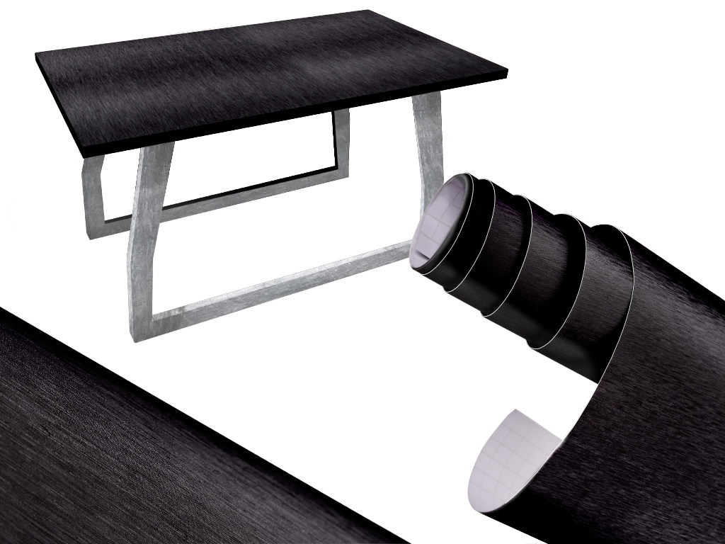 Role fólie metalická kartáčovaná černá 1,52x30m KX10163