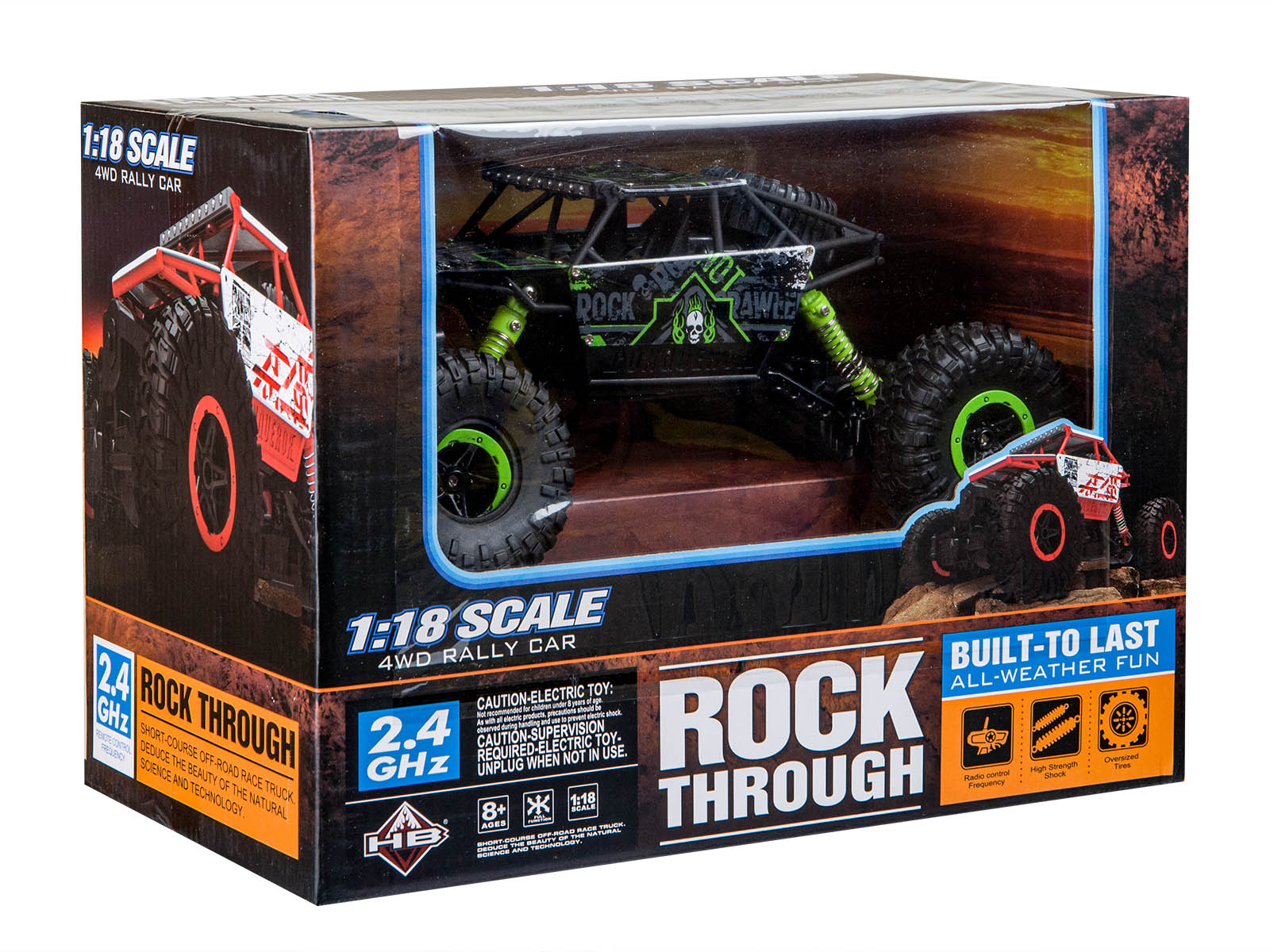 RC auto Rock Crawler HB 2.4GHz 1:18 zelené KX9643_1
